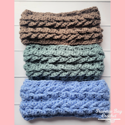 Crochet Traverse Double Cable Braided Headband Pattern