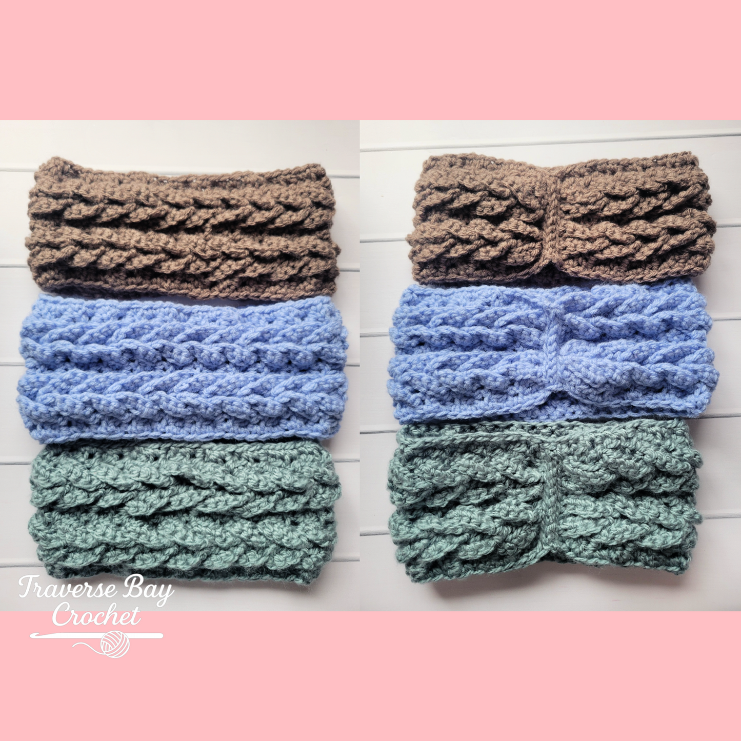 Crochet Traverse Double Cable Braided Headband Pattern