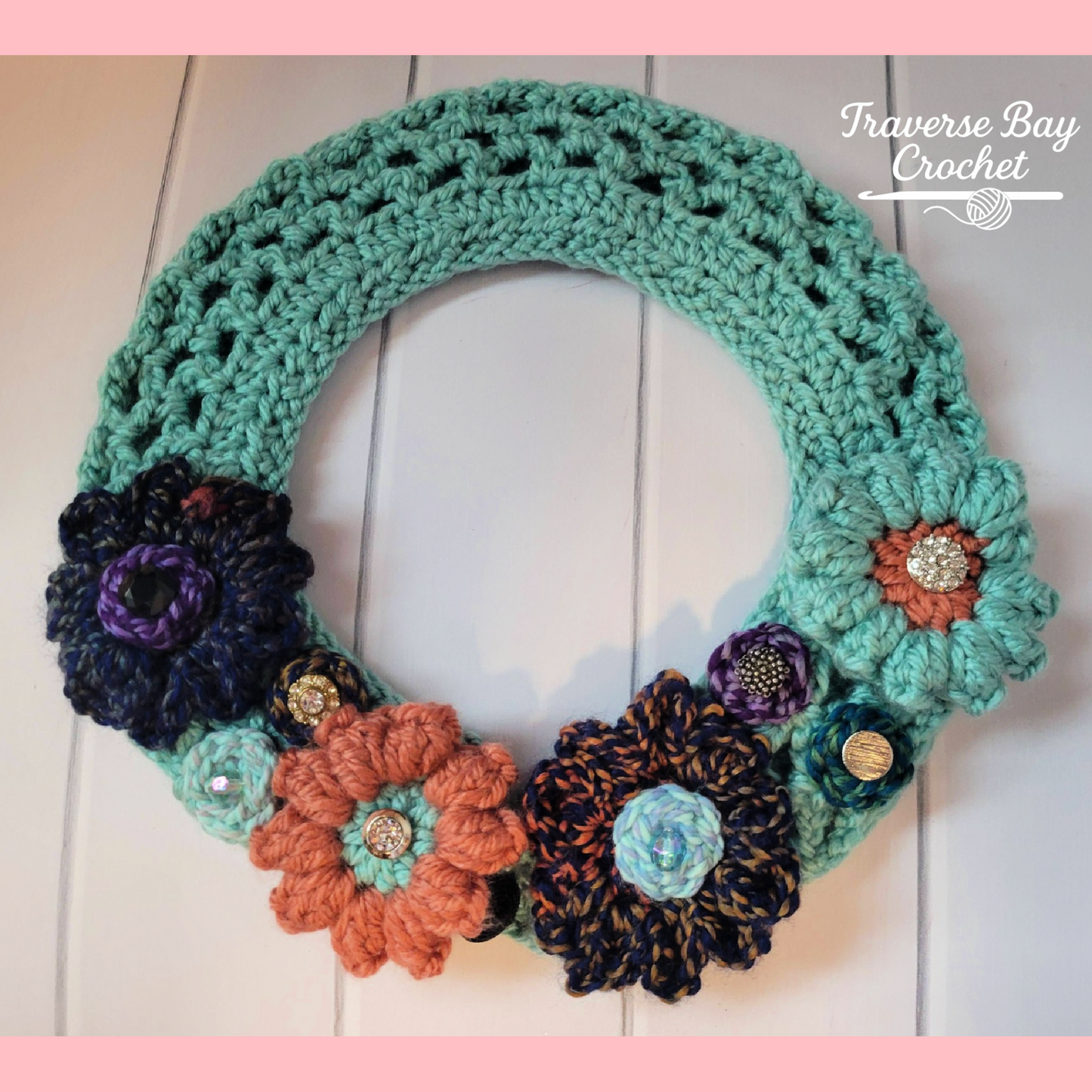 Crochet Embellished Neck Warmer Flower Necklace Pattern