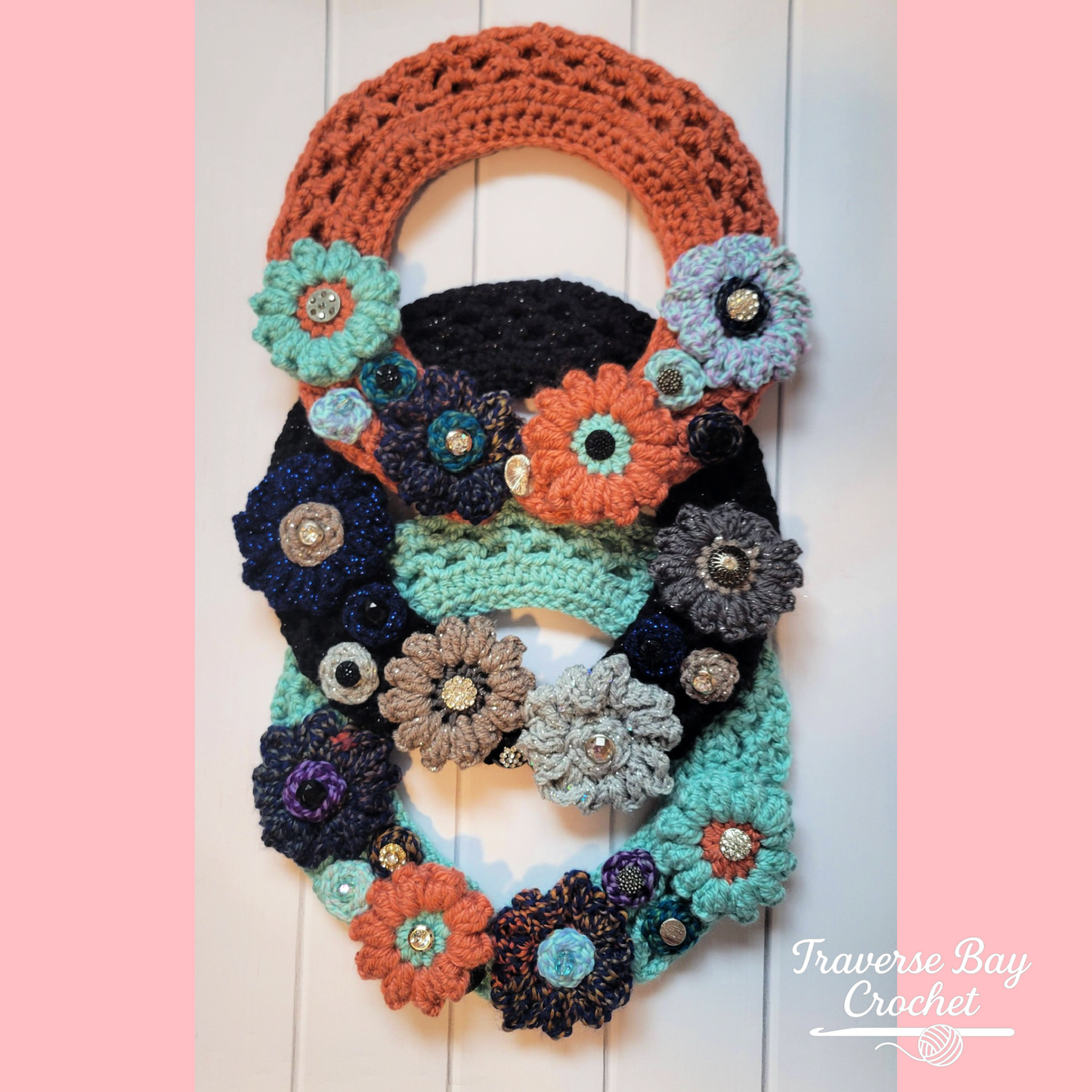 Crochet Embellished Neck Warmer Flower Necklace Pattern
