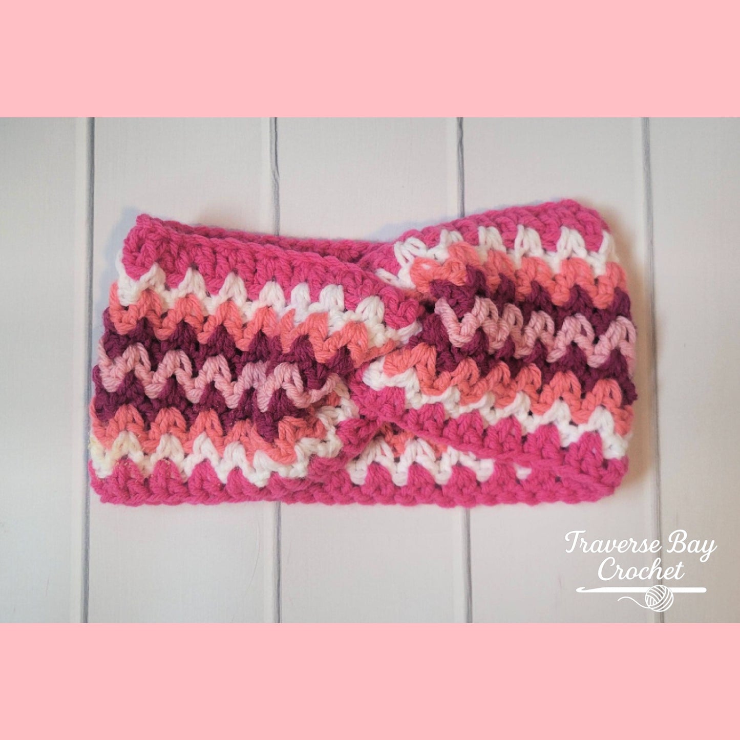 Crochet Chevron Twist Headband Pattern Baby-Adult Sizes