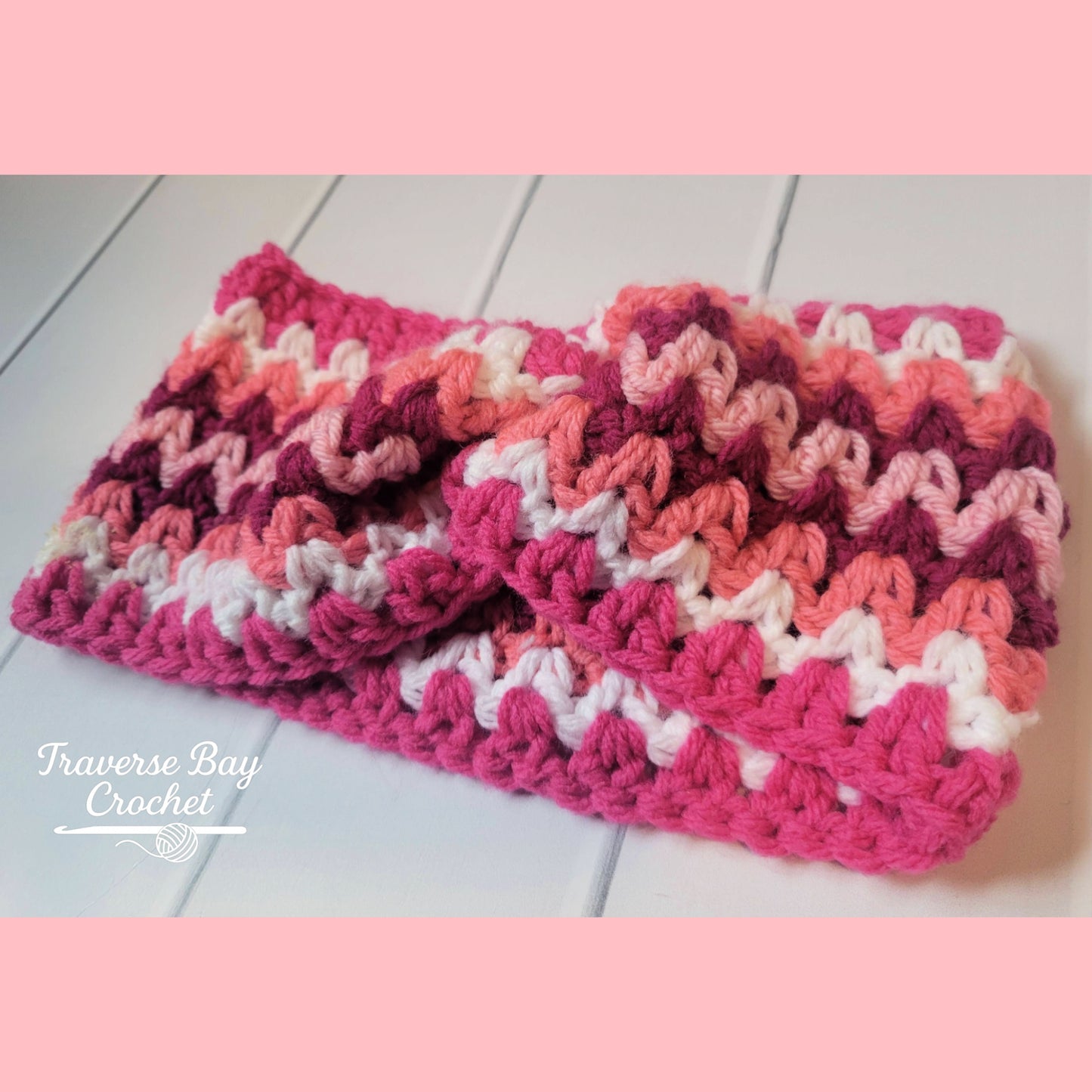 Crochet Chevron Twist Headband Pattern Baby-Adult Sizes