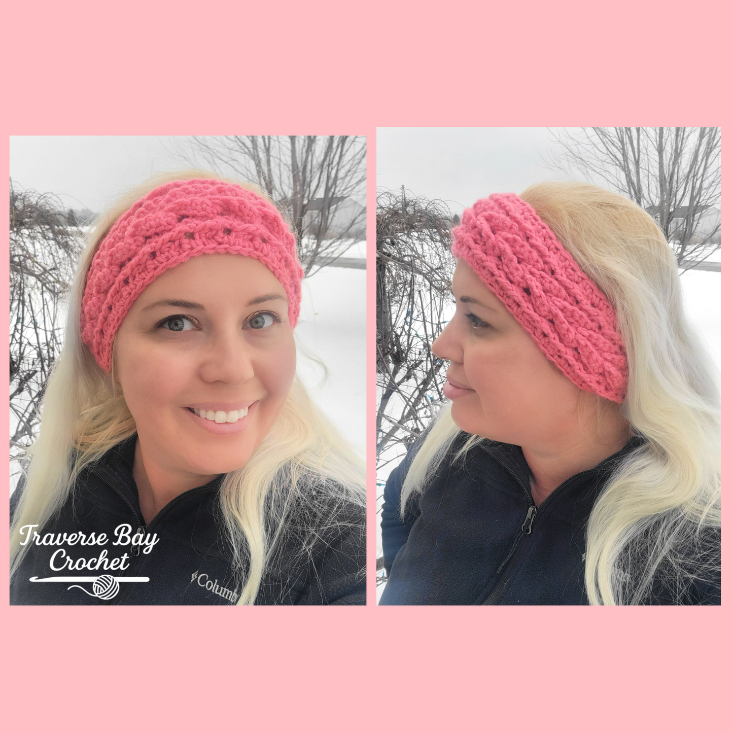 Crochet Northern Cable Headband Pattern Toddler, Child, Adult Sizes