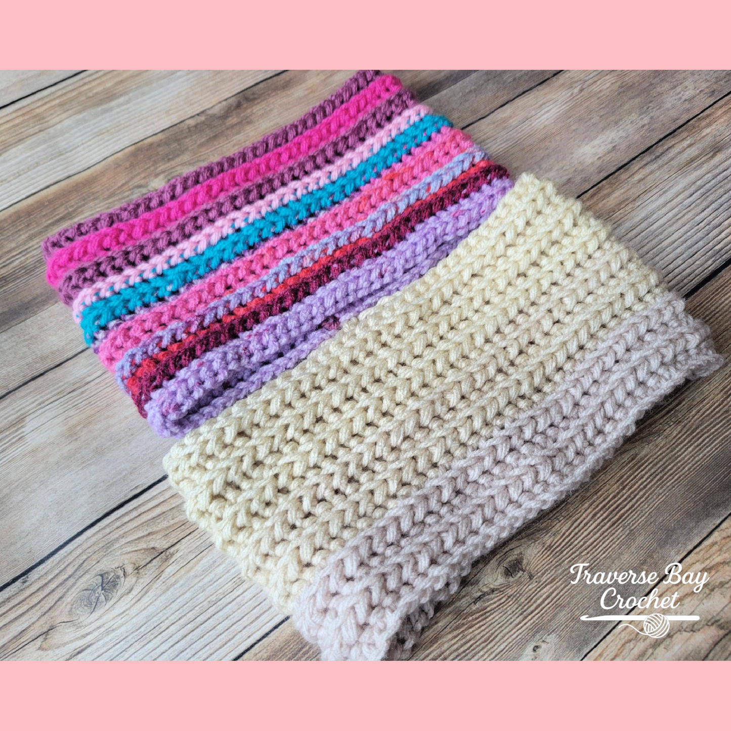 Crochet Faux Knit Headband Baby-Adult Sizes Pattern