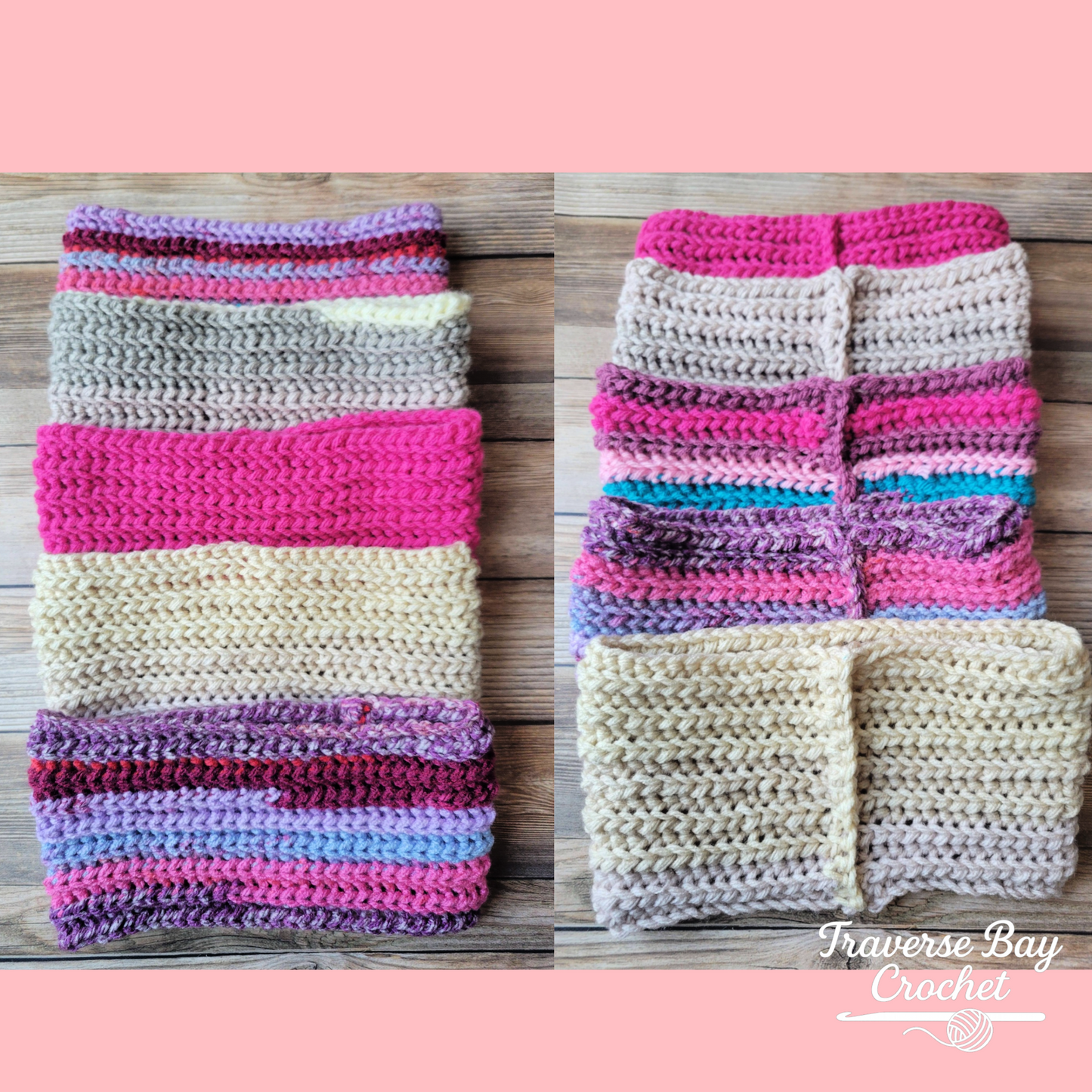 Crochet Faux Knit Headband Baby-Adult Sizes Pattern