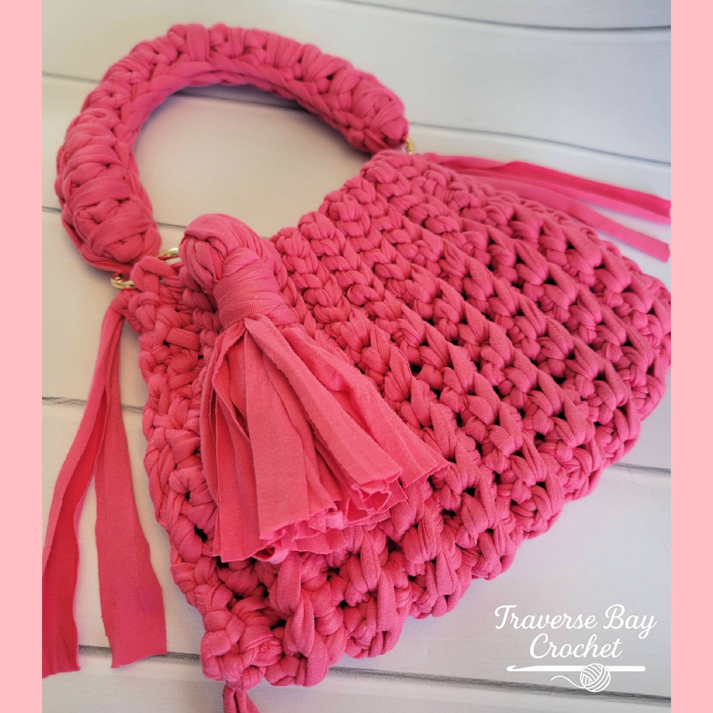 Crochet T Shirt Fringe Purse Bag Pattern