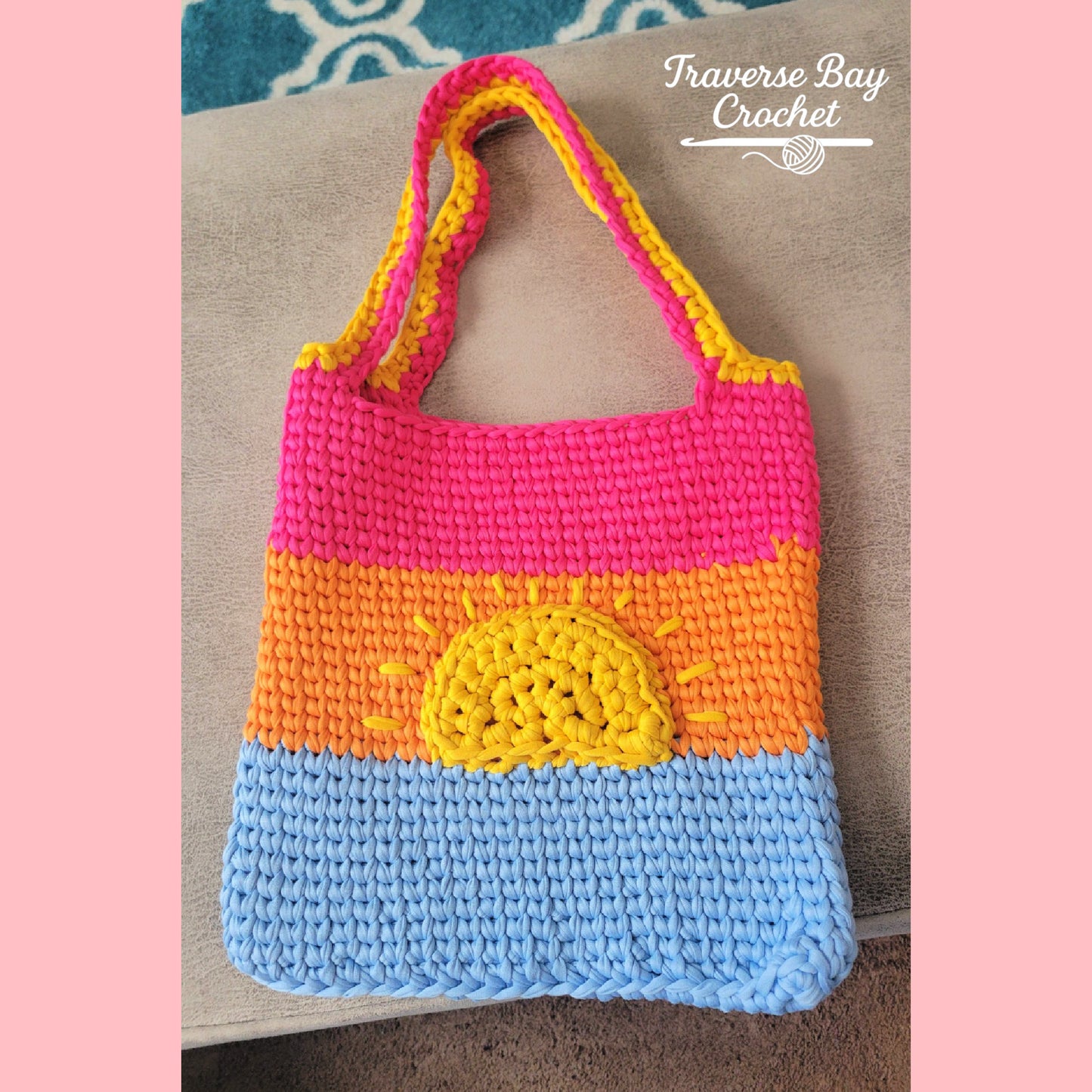 Crochet Sunshine T Shirt Tote Bag Pattern