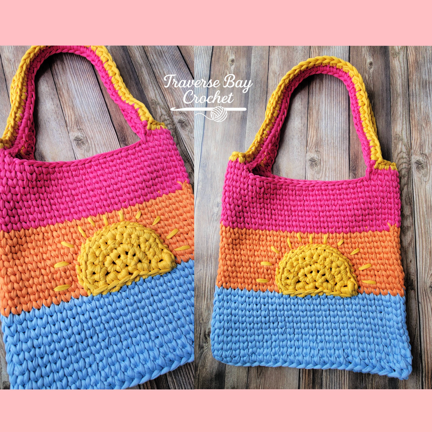 Crochet Sunshine T Shirt Tote Bag Pattern