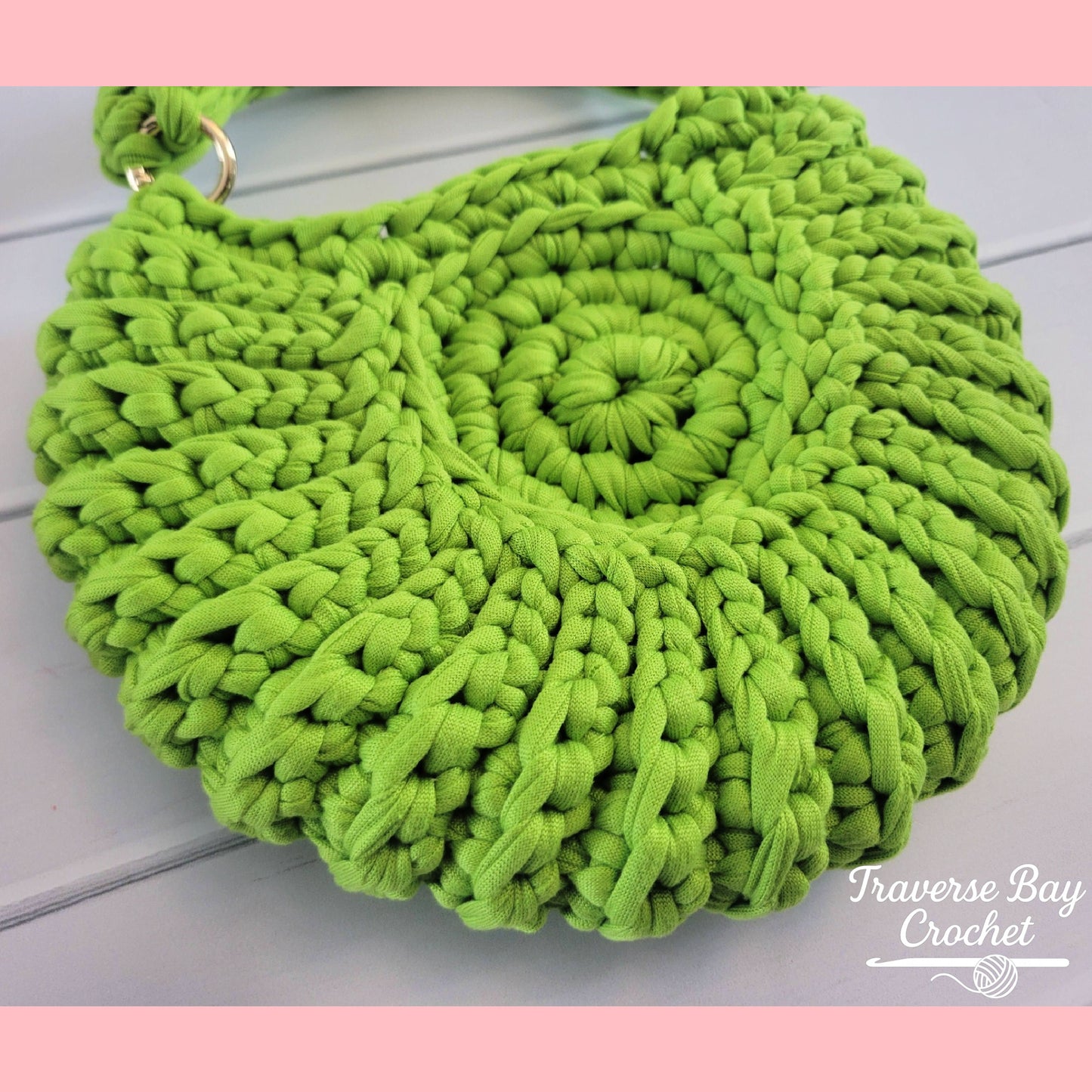 Crochet Round T Shirt Shell Bag Purse Pattern