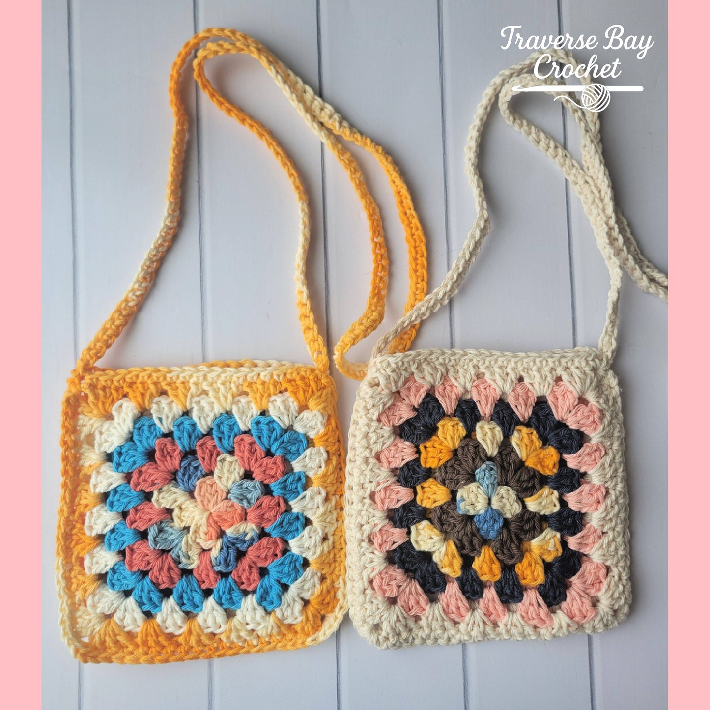 Crochet Granny Crossbody Bag Pattern Child Adult Sizes