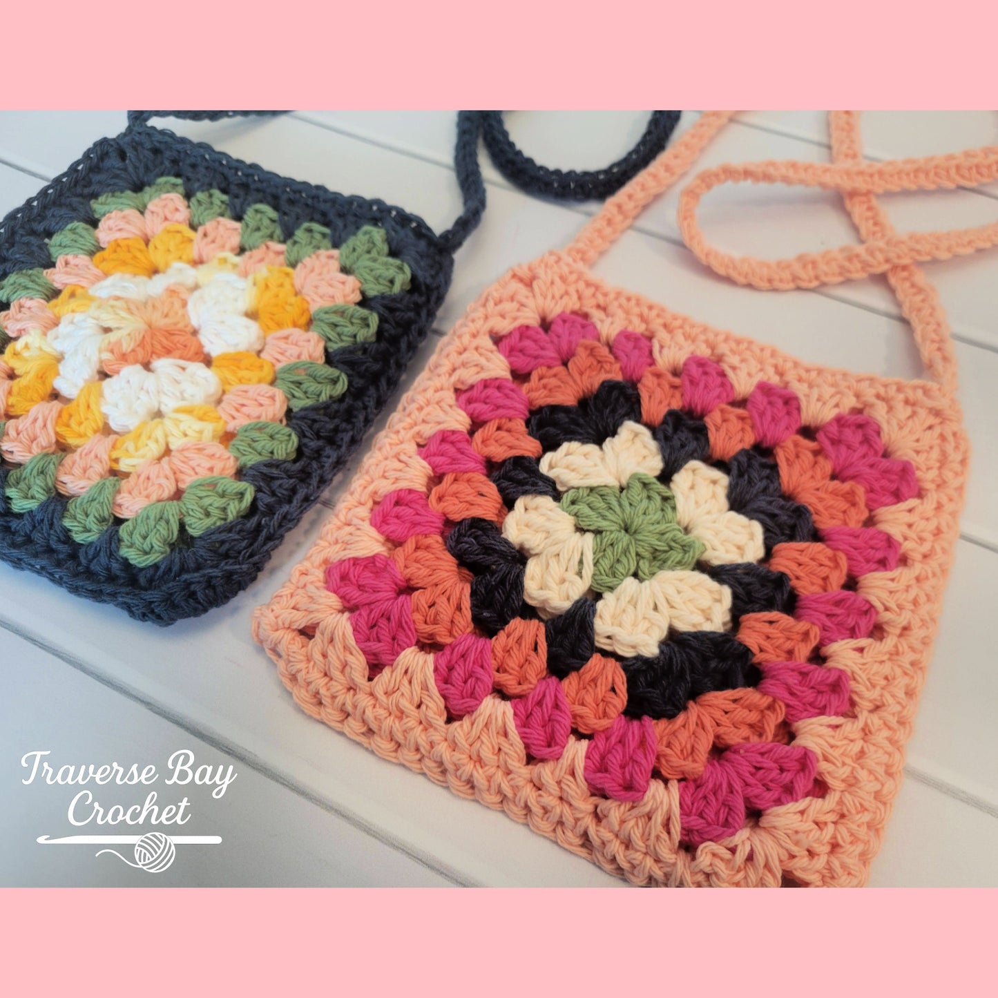 Crochet Granny Crossbody Bag Pattern Child Adult Sizes
