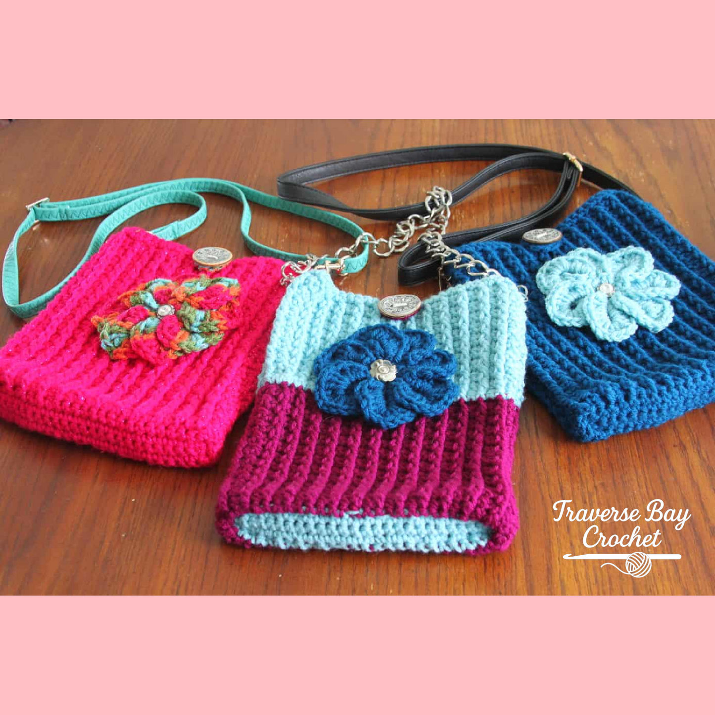 Crochet Flower Crossbody Bag Pattern