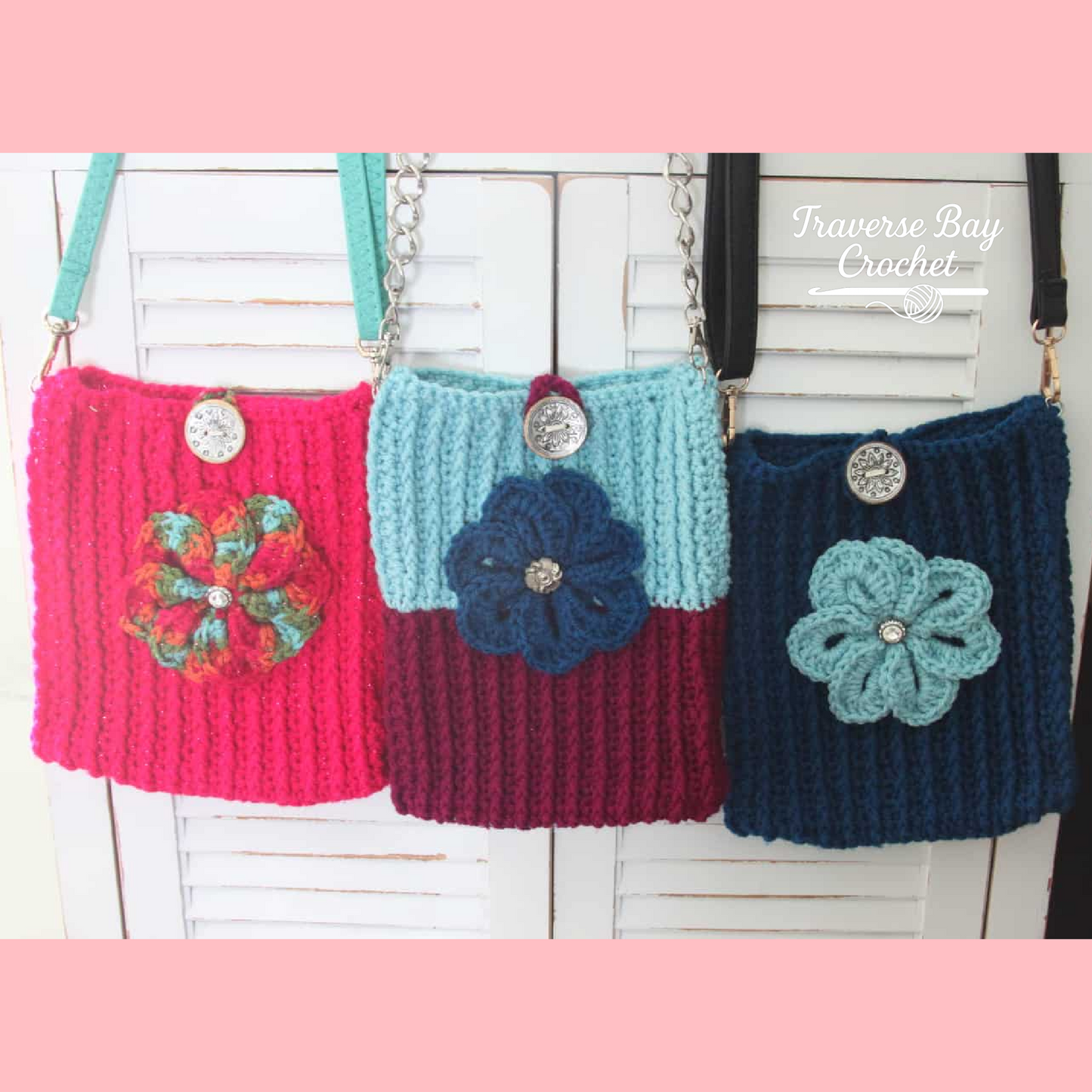 Crochet Flower Crossbody Bag Pattern