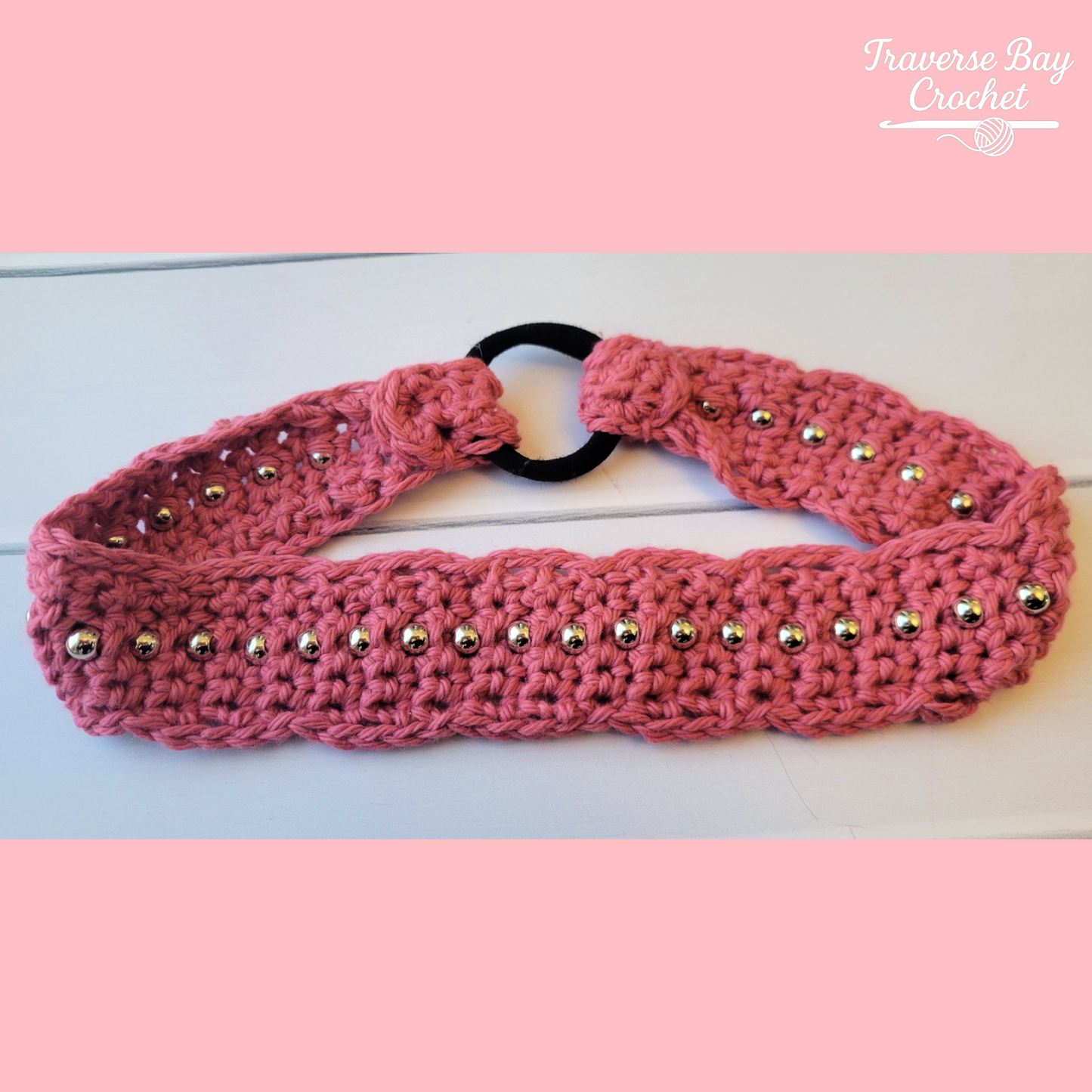 Crochet Beaded Headband 3 Sizes- Toddler, Child, Adult Easy Pattern