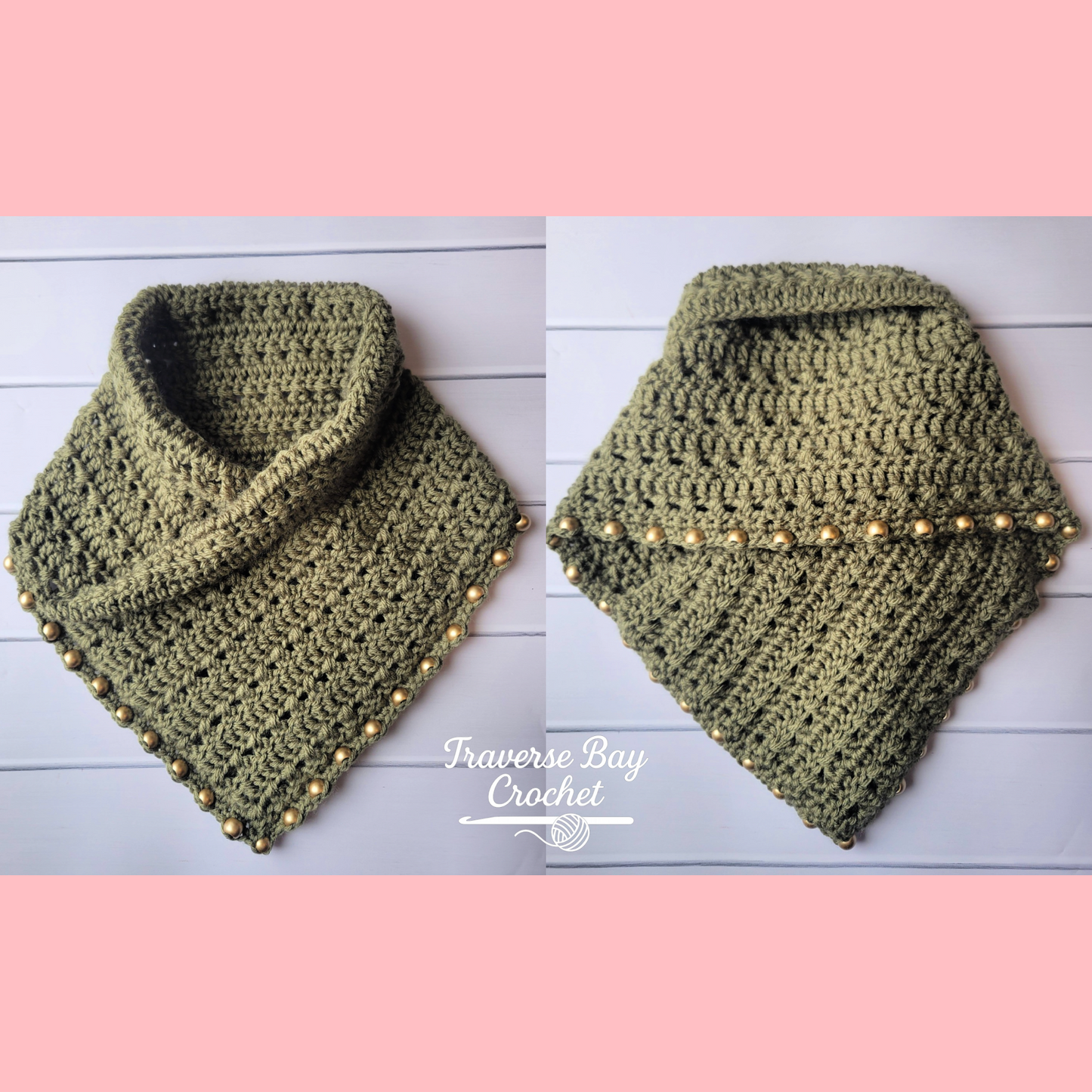 Crochet Beaded Neck Warmer Cowl Pattern
