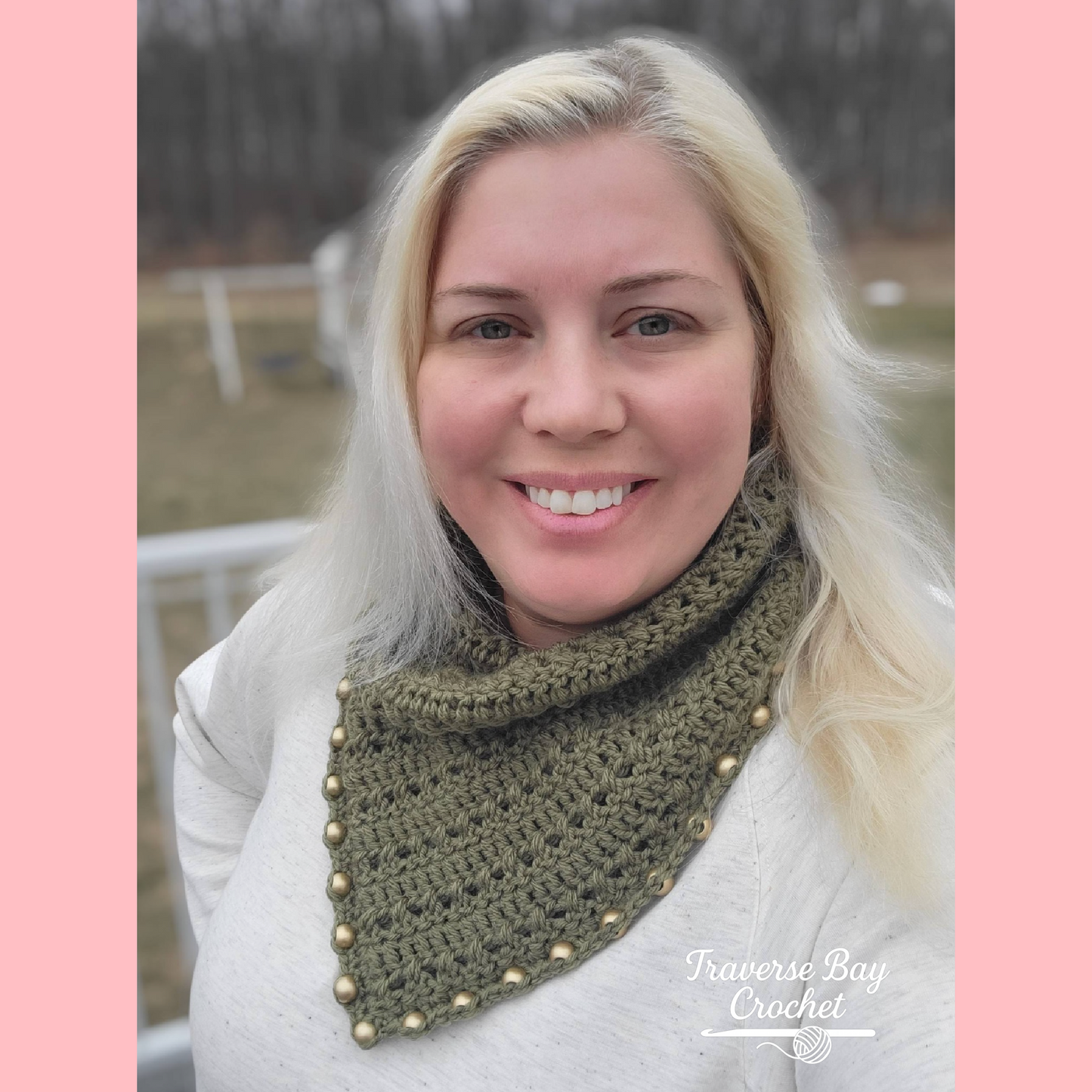 Crochet Beaded Neck Warmer Cowl Pattern