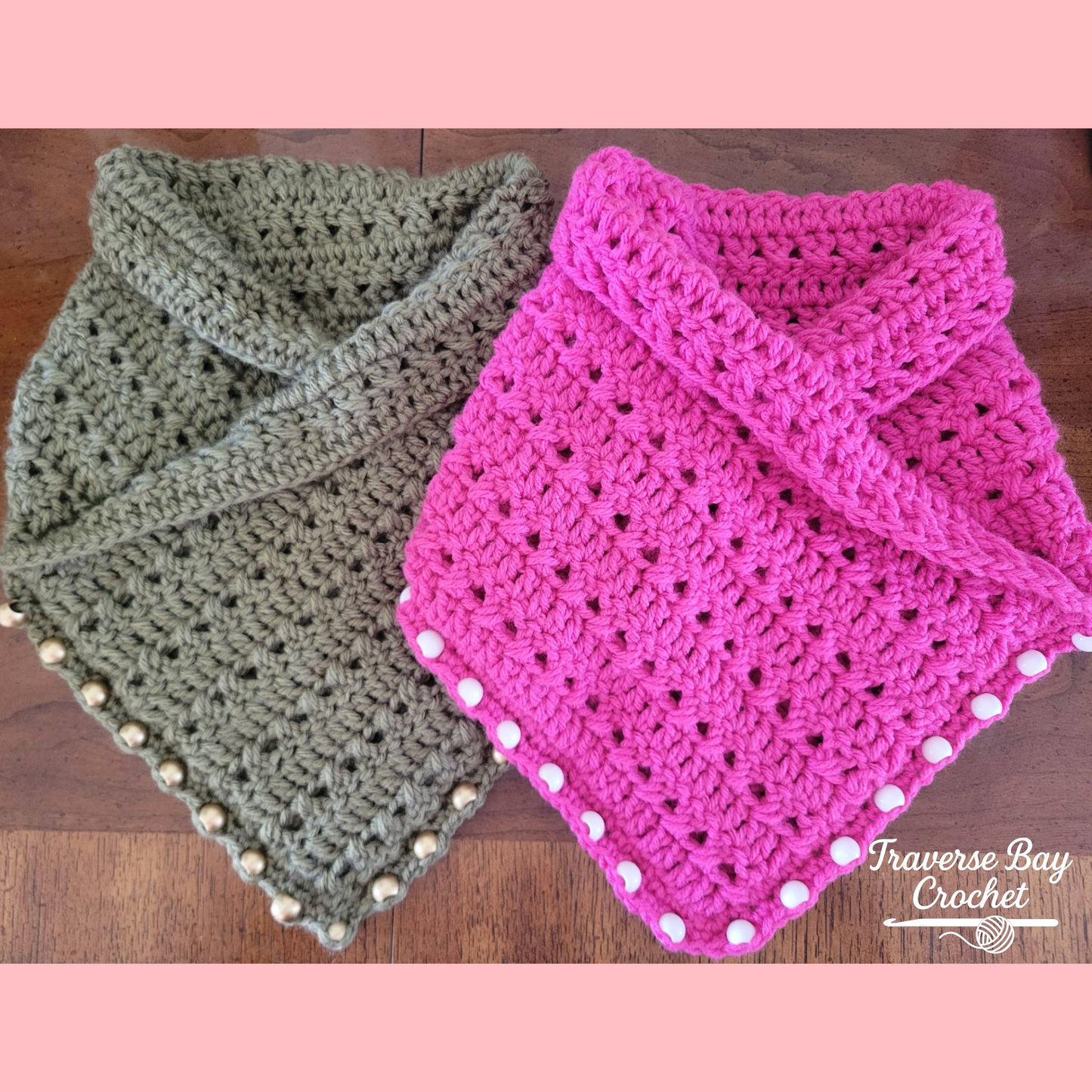 Crochet Beaded Neck Warmer Cowl Pattern