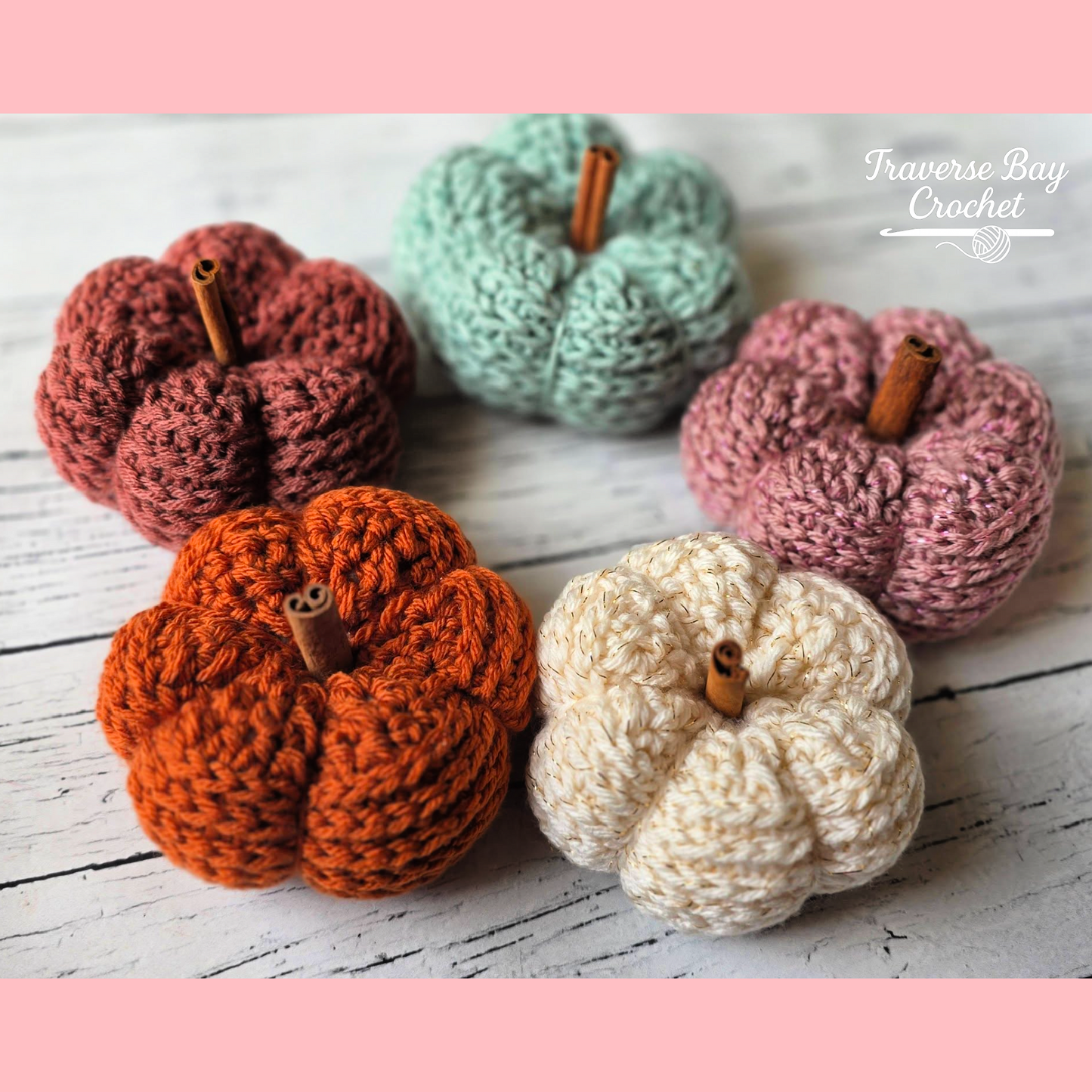Crochet Little Pumpkins Fall Decor 2 Sizes Pattern
