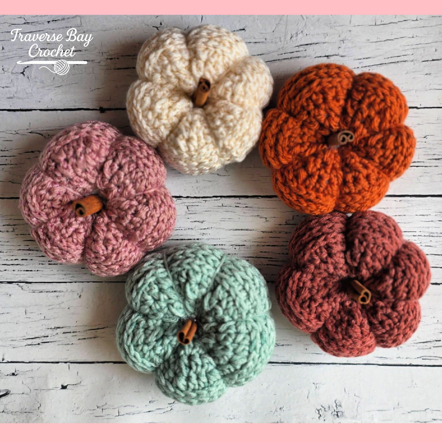 Crochet Little Pumpkins Fall Decor 2 Sizes Pattern