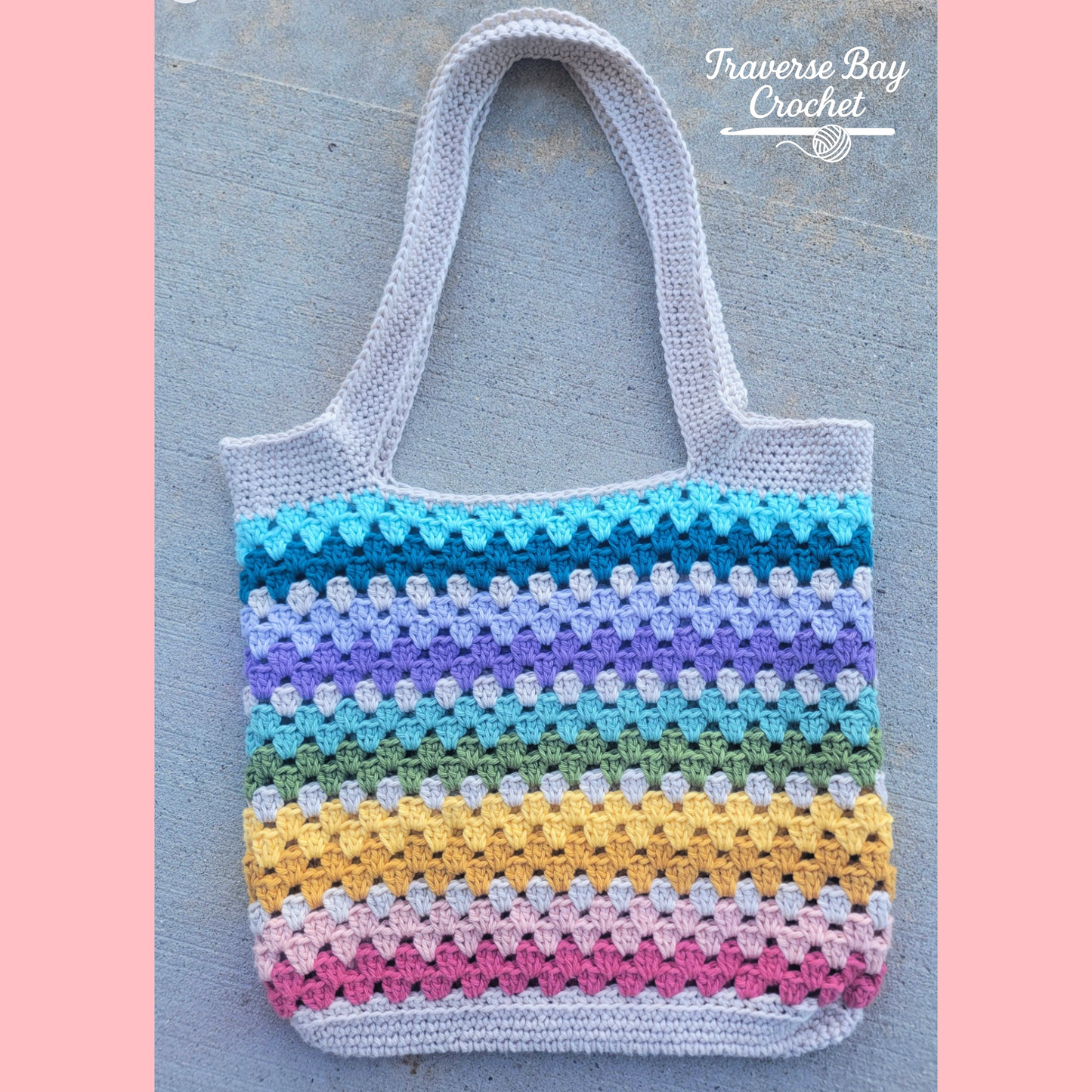 Crochet Granny Tote Bag Market Purse Pattern