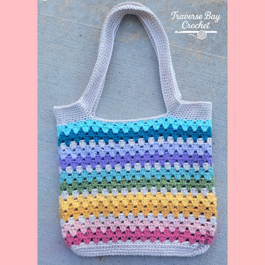 Crochet Granny Tote Bag Market Purse Pattern