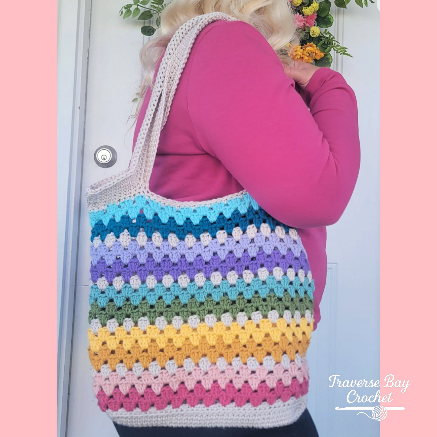 Crochet Granny Tote Bag Market Purse Pattern