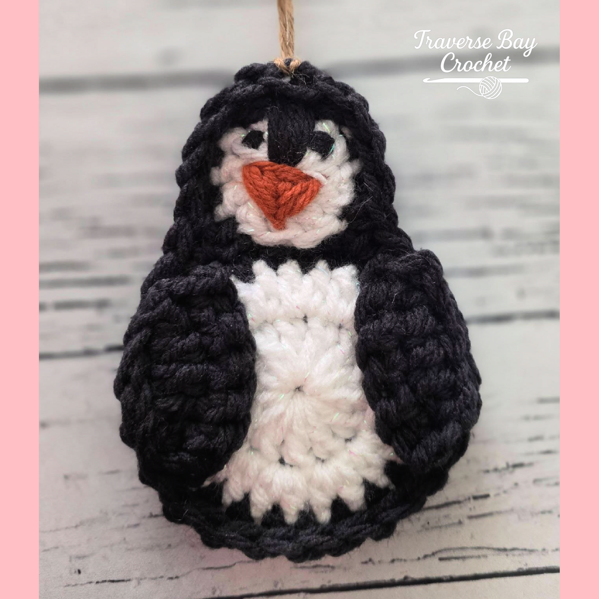 Crochet Penguin Christmas Ornament Pattern