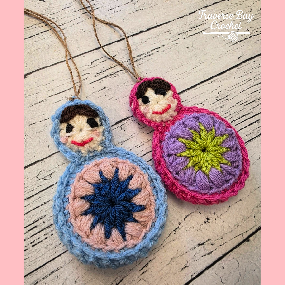 Crochet Nesting Doll Christmas Ornament Pattern