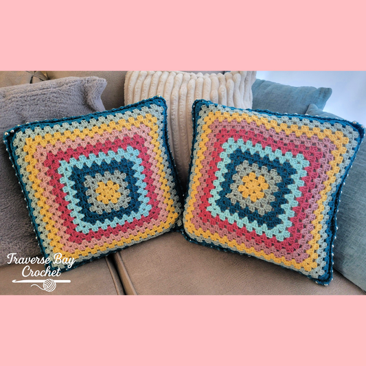 Crochet Beaded Granny Pillows Pattern