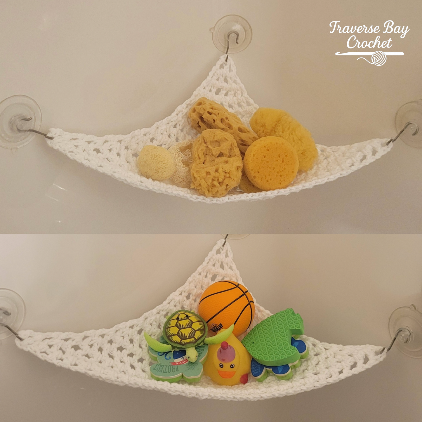 Crochet Bathtub Storage Net Hammock Pattern