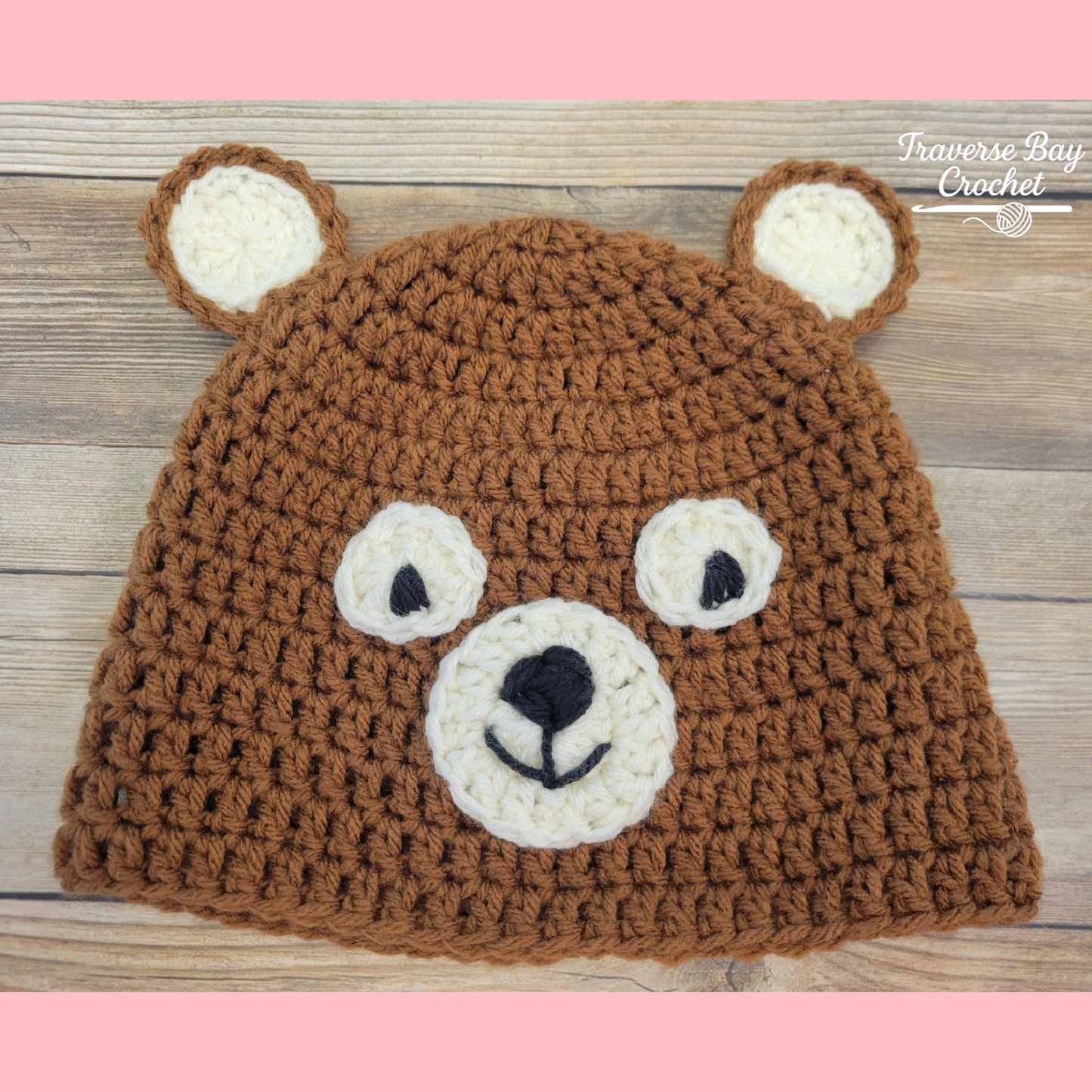 Crochet Bear Hat And Mitten Set Pattern Baby-Adult Sizes