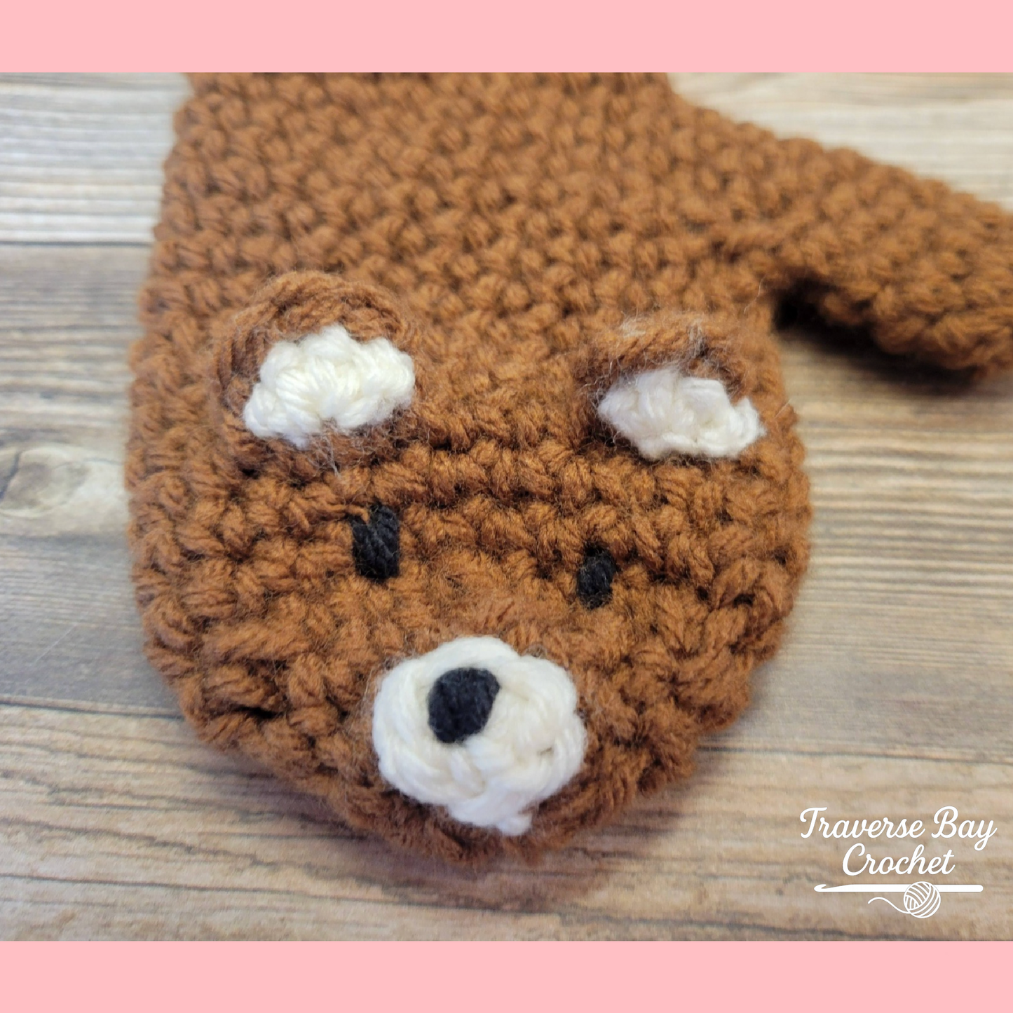 Crochet Bear Hat And Mitten Set Pattern Baby-Adult Sizes