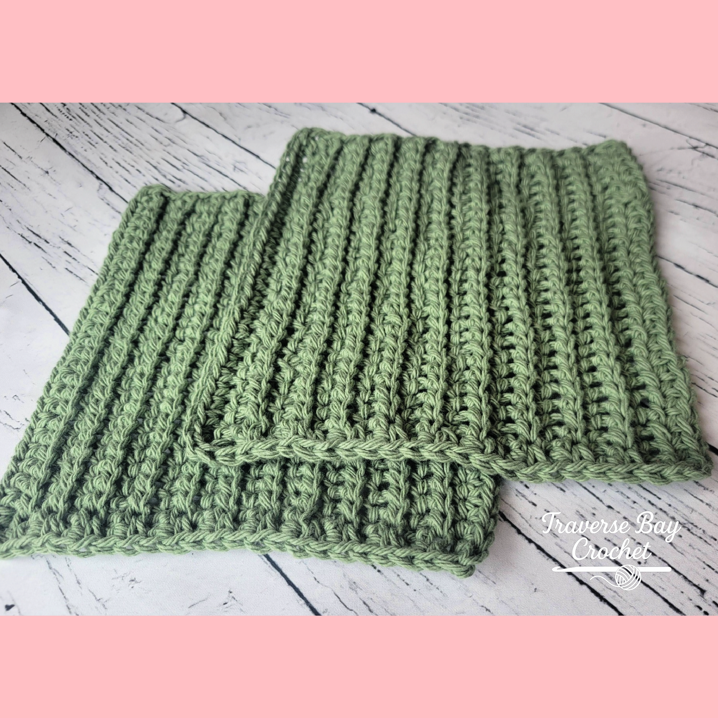 Crochet Faux Knit Dishcloth Pattern