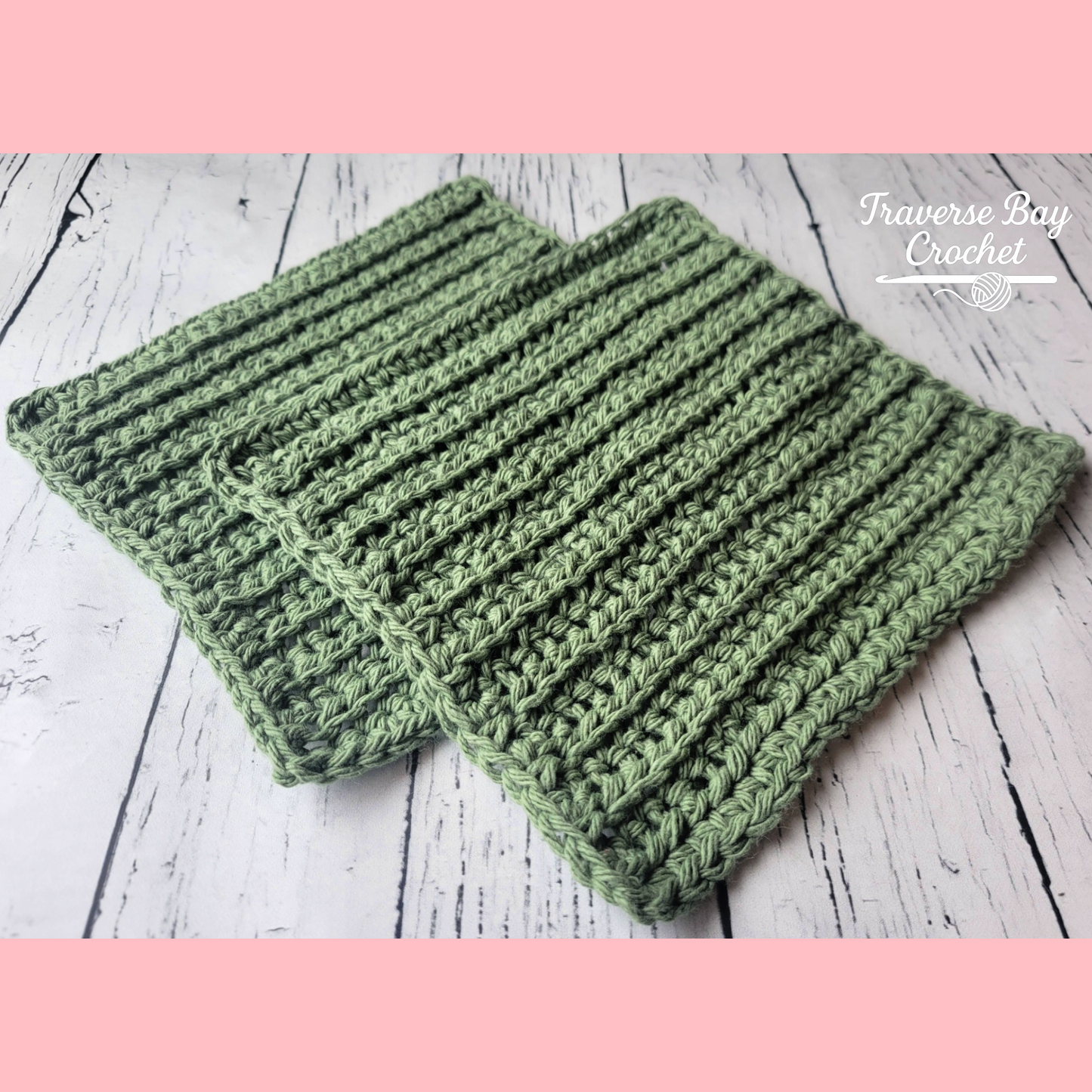 Crochet Faux Knit Dishcloth Pattern
