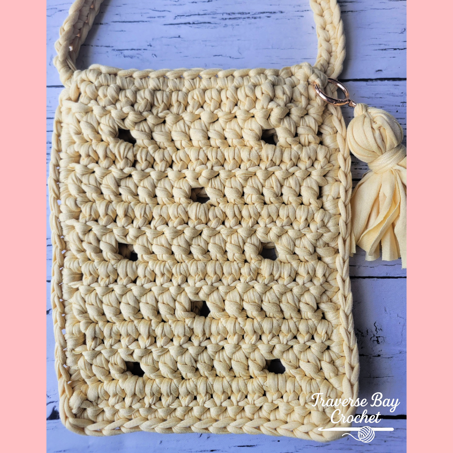 Crochet Honeycomb T Shirt Bag Purse Pattern