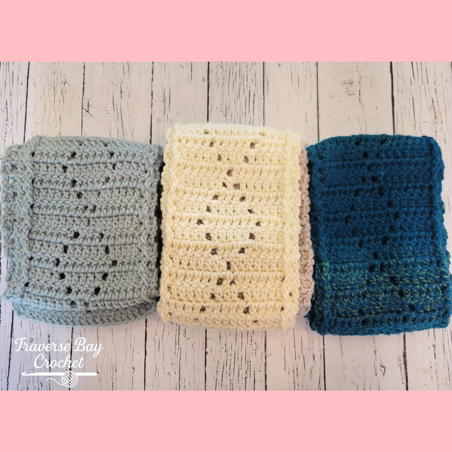 Crochet Textured Diamond Scarf Pattern