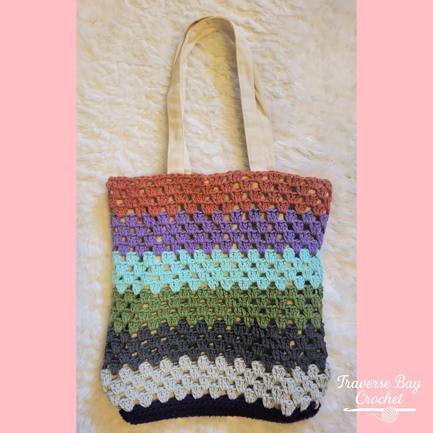 Crochet Granny Canvas Tote Bag Pattern