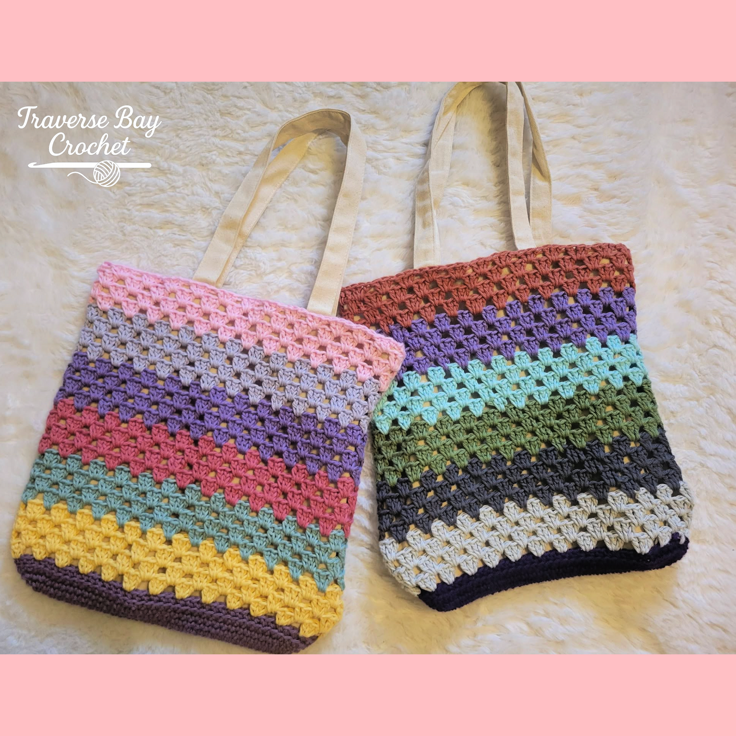 Crochet Granny Canvas Tote Bag Pattern