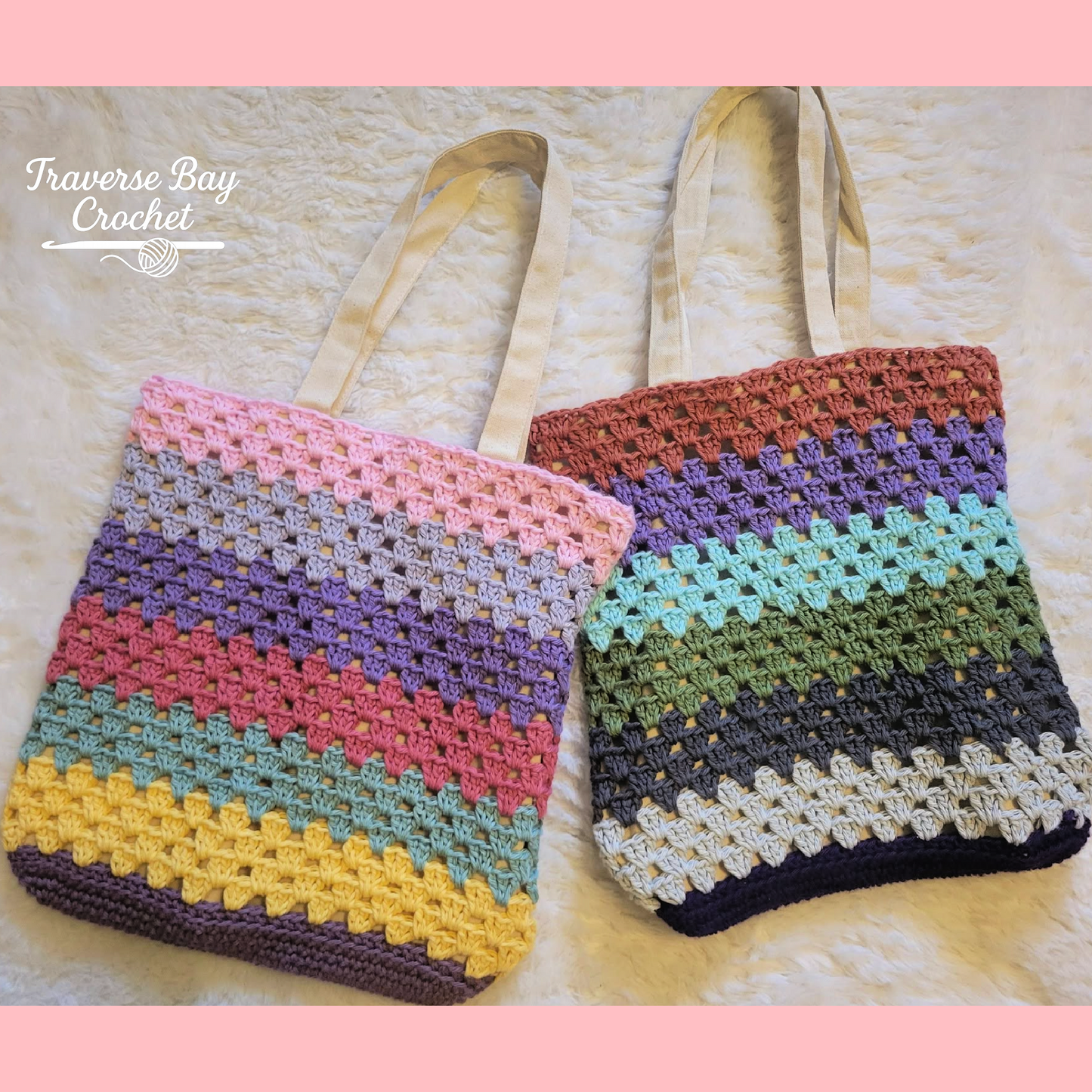 Crochet Granny Canvas Tote Bag Pattern