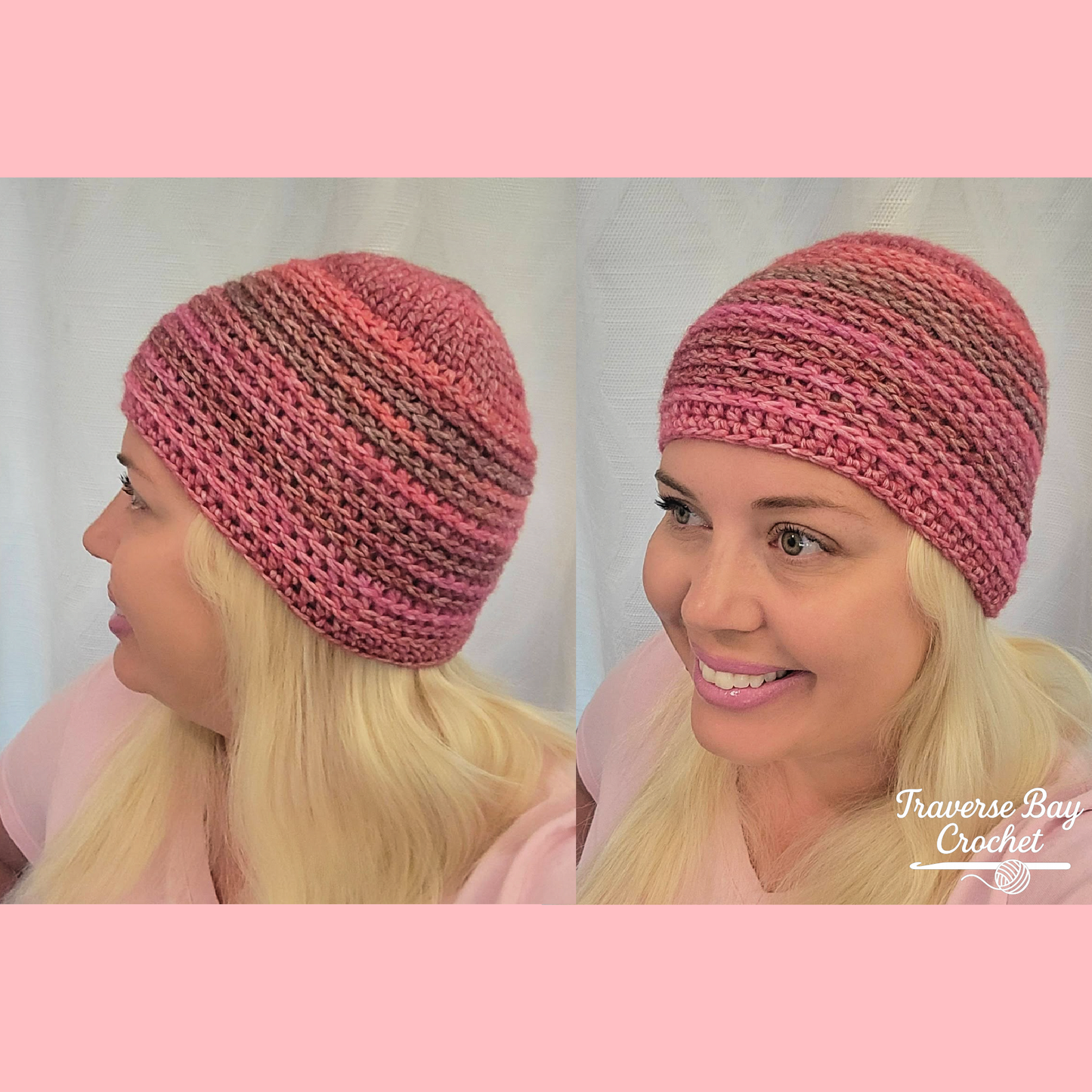 Crochet Bay Ridge Family Beanie Pattern 5 Sizes