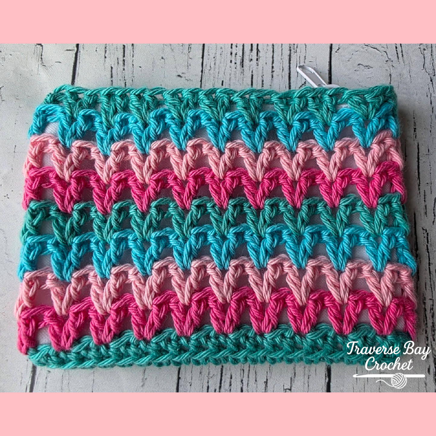 Crochet Small Canvas Zip Pouch Wallet