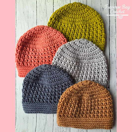 Crochet Bayside Texture Beanie Pattern