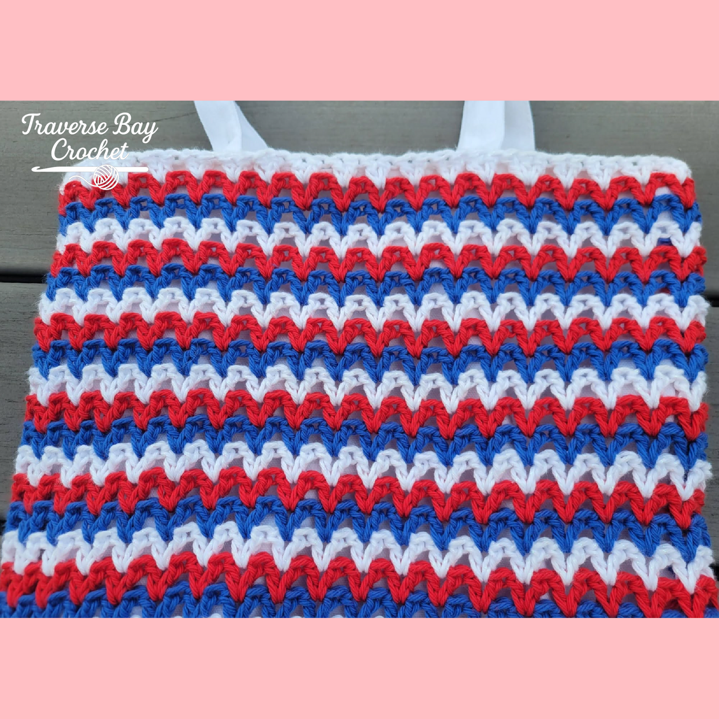Crochet 4th of July Canvas Tote Bag Pattern