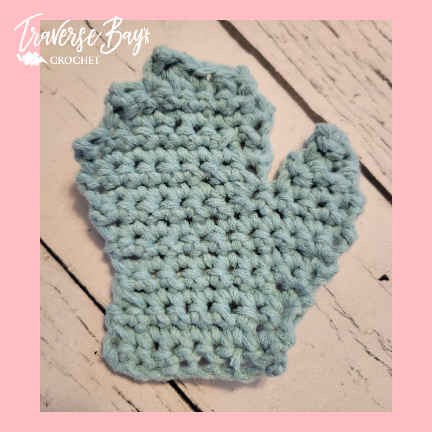 Crochet Michigan Lower Peninsula Mitten Appliqué Ornament Pattern