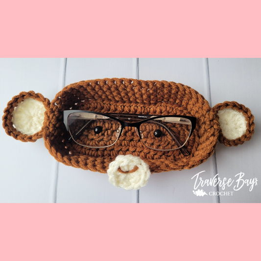 Crochet Monkey Glasses Holder Pattern
