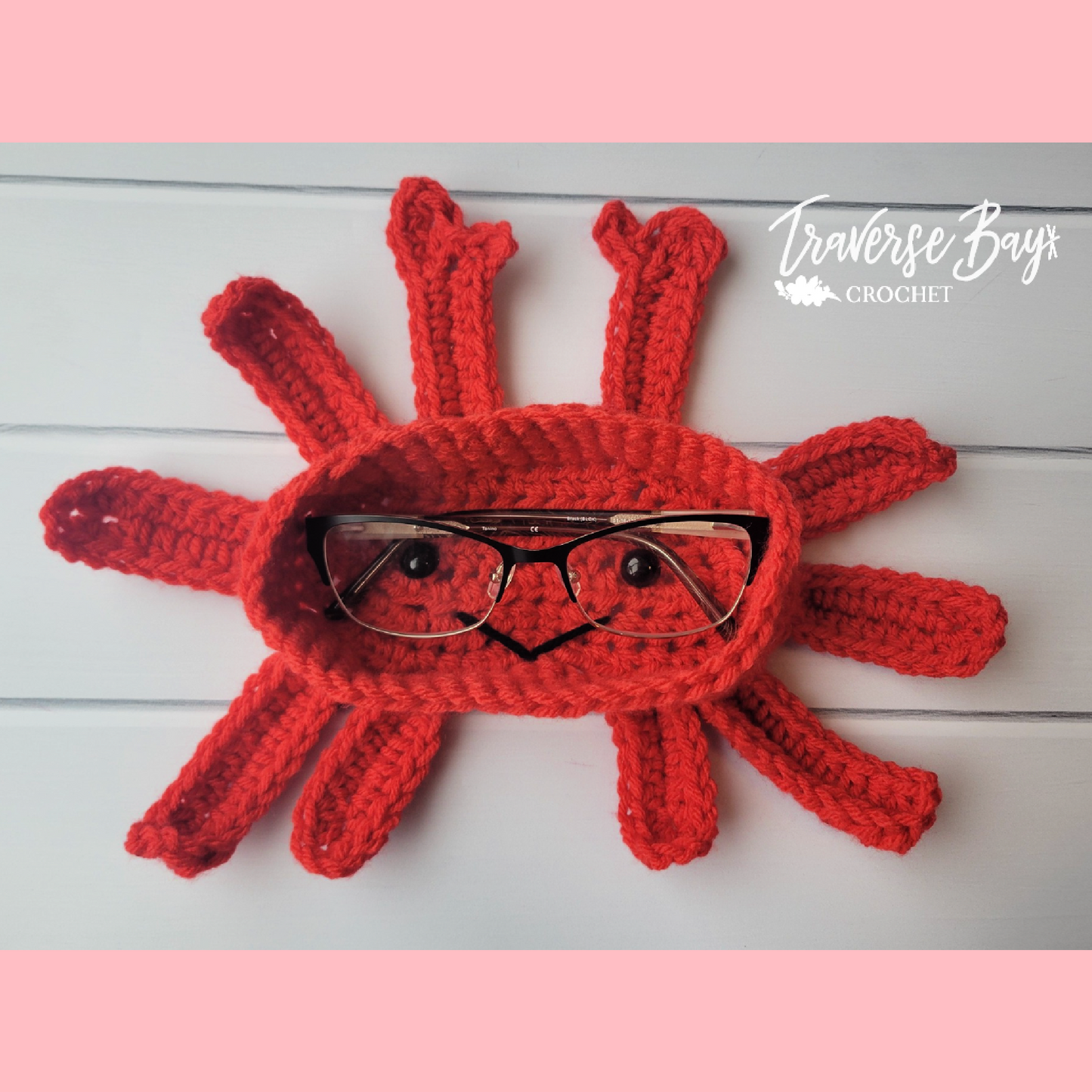 Crochet Crab Glasses Holder Pattern