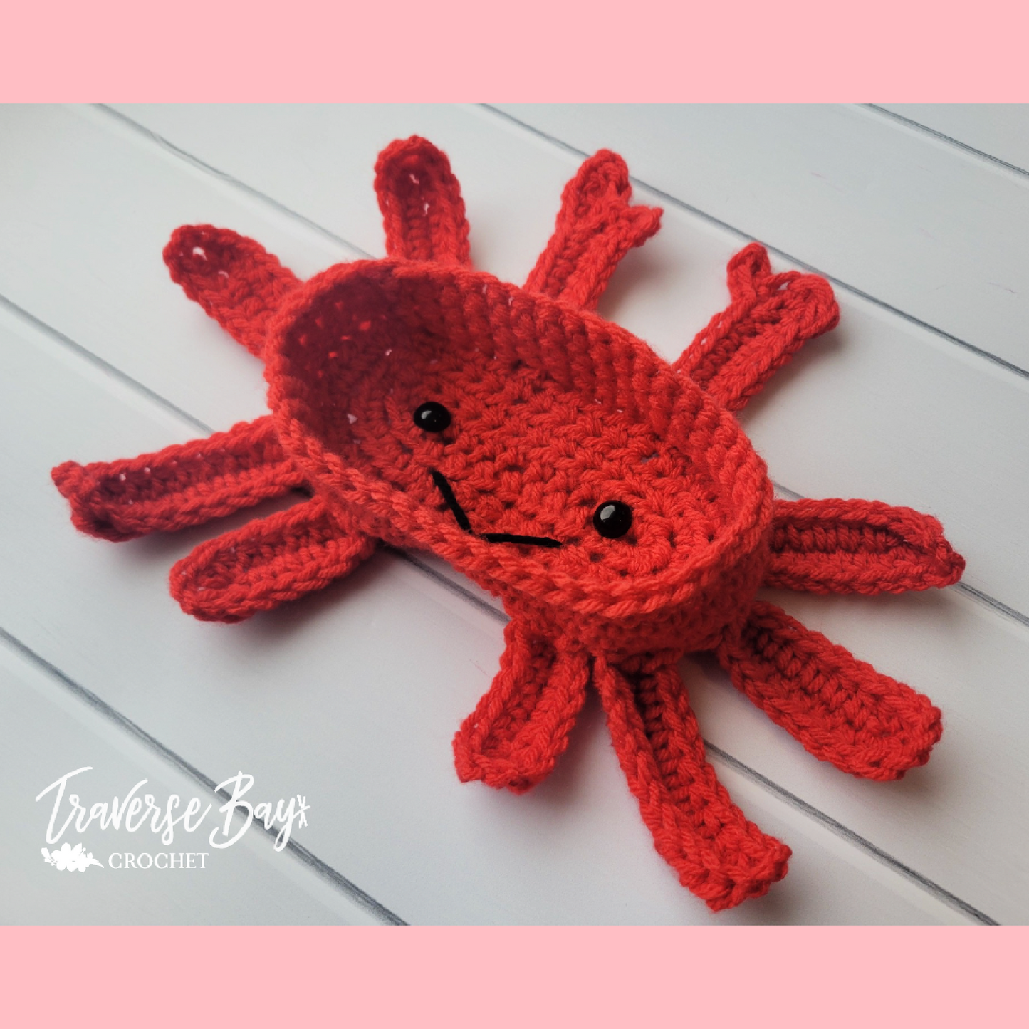 Crochet Crab Glasses Holder Pattern