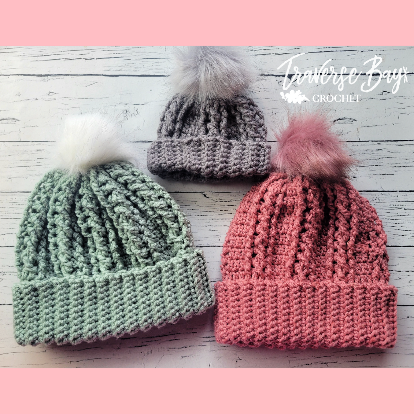 Crochet Cable Twist Beanie Pattern Baby-Adult Sizes