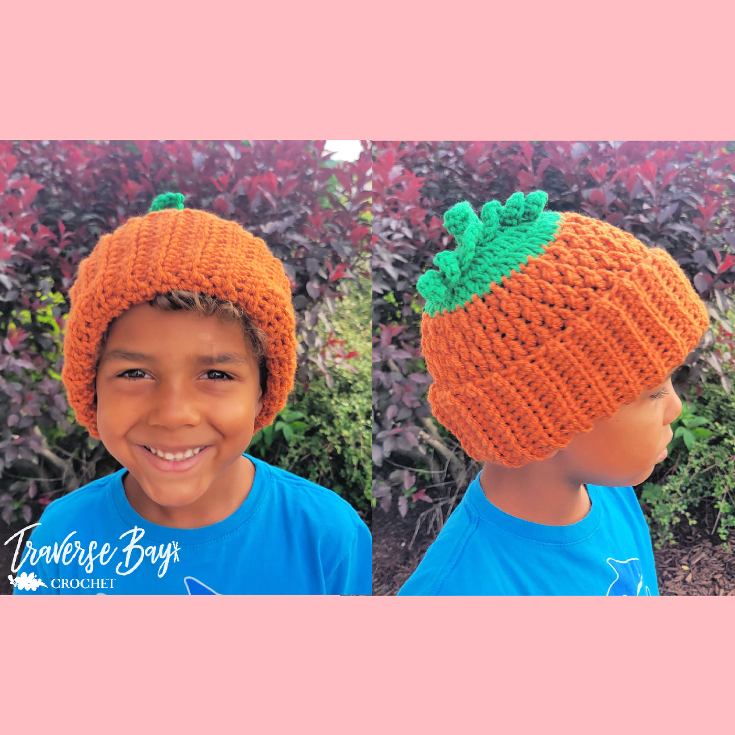 Crochet Ribbed Pumpkin Hat Pattern 6 Sizes