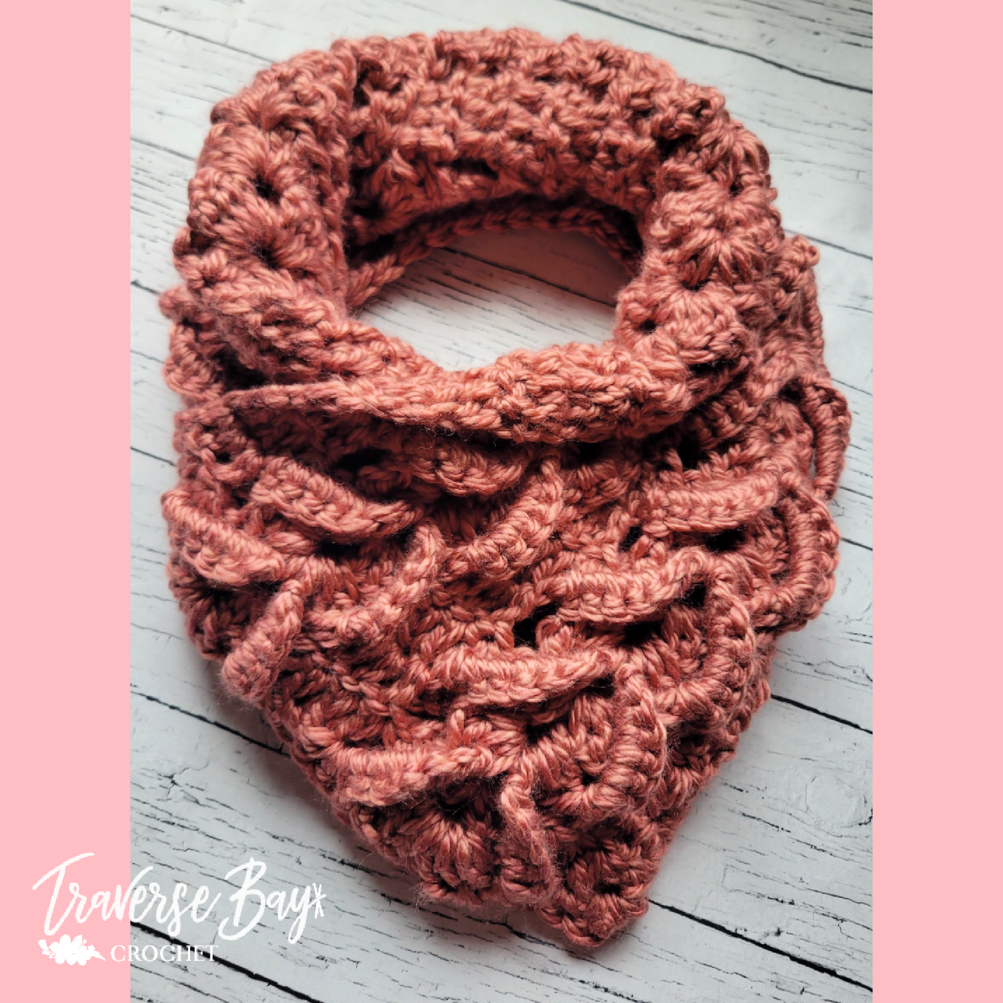 Crochet Chunky Boho Cowl Scarf Pattern